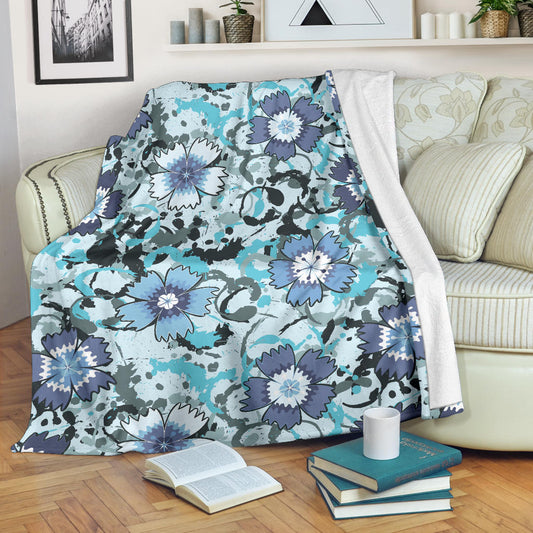 Carnations Pattern Print Design CN04 Fleece Blanket