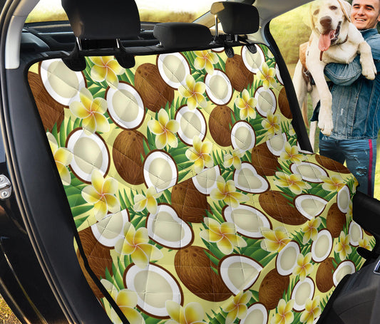 Coconut Pattern Print Design CN02 Rear Dog  Seat Cover