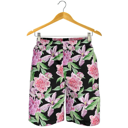 Peony Pattern Print Design PE08 Mens Shorts