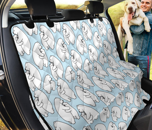 Polar Bear Pattern Print Design PB08 Rear Dog  Seat Cover