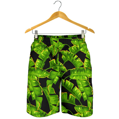 Banana Leaf Pattern Print Design BL06 Mens Shorts