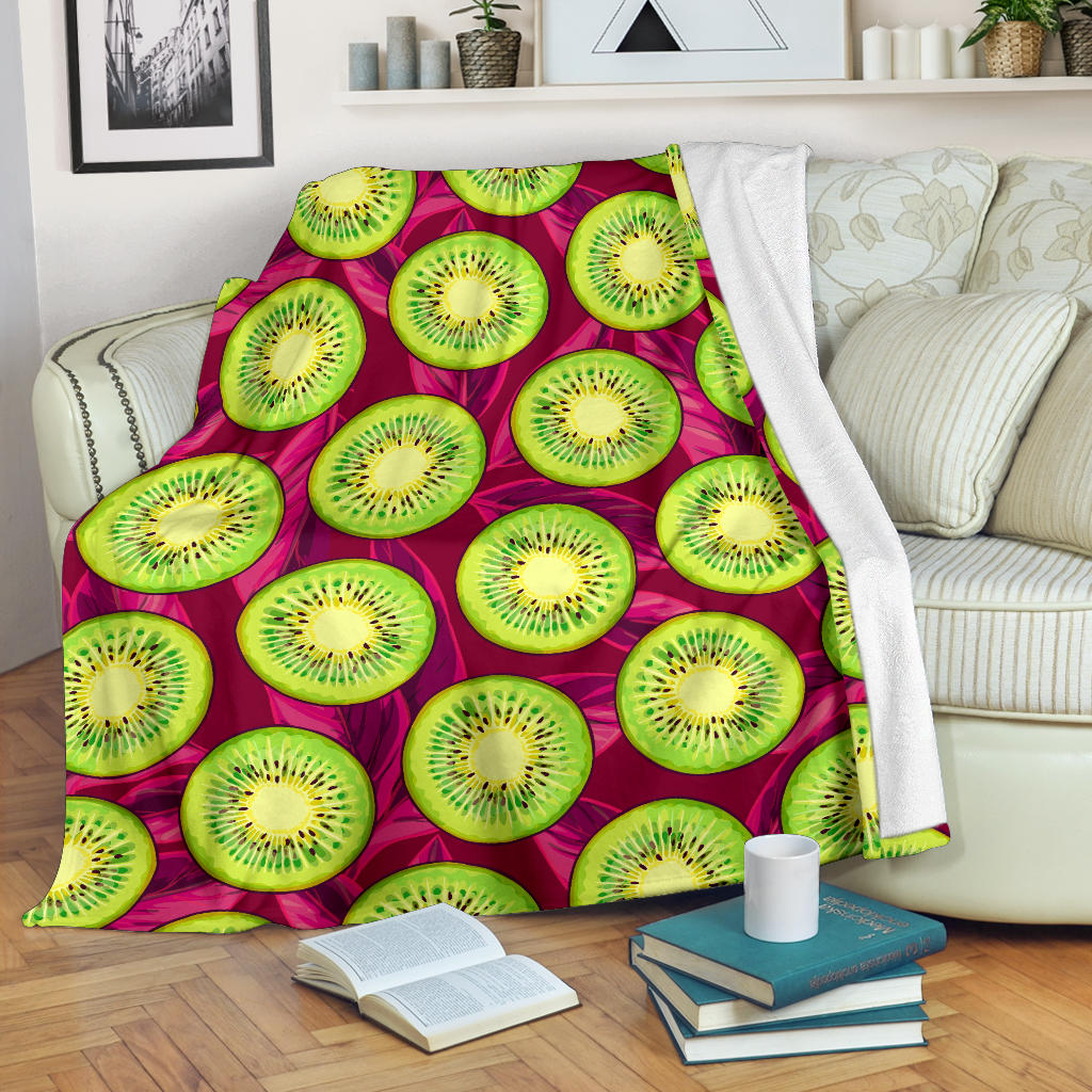 Kiwi Pattern Print Design KW05 Fleece Blanket