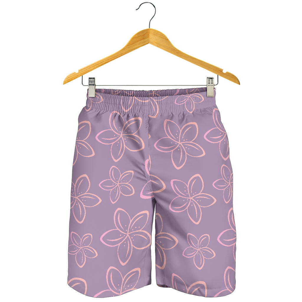 Plumeria Pattern Print Design A01 Mens Shorts