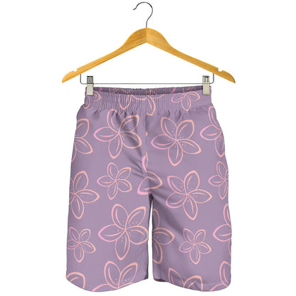 Plumeria Pattern Print Design A01 Mens Shorts
