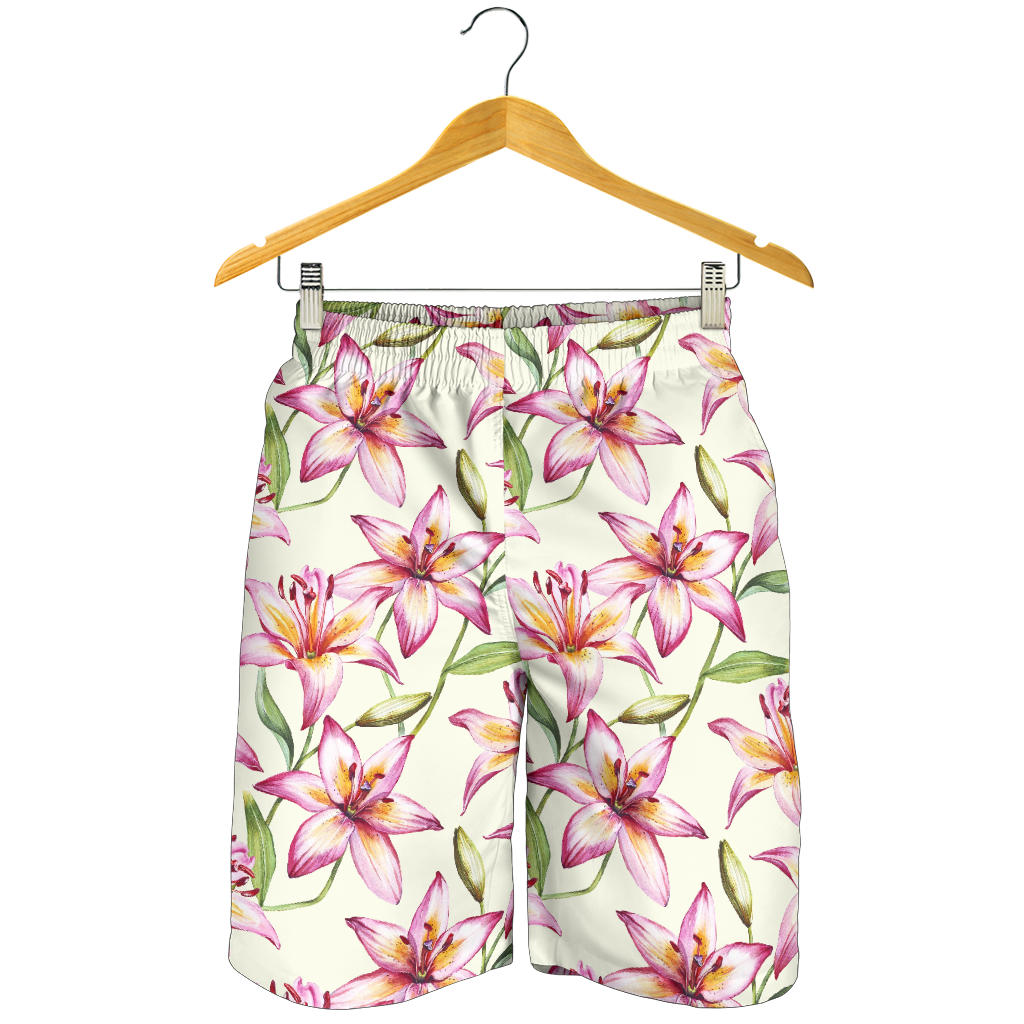 Lily Pattern Print Design LY011 Mens Shorts
