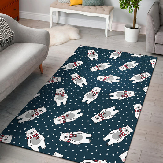 Polar Bear Pattern Print Design PB05 Area Rugs