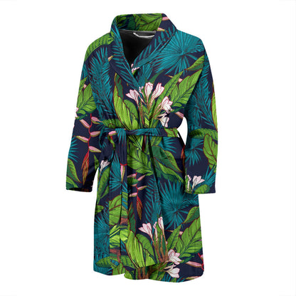Rainforest Pattern Print Design RF01 Men Bathrobe