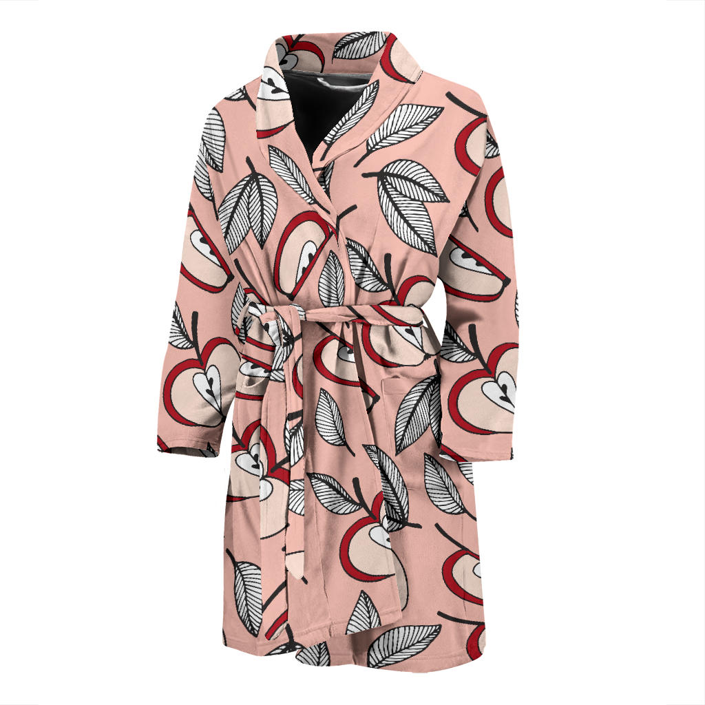 Apple Pattern Print Design AP04 Men Bathrobe