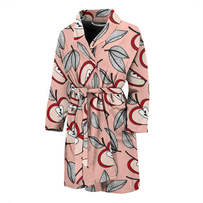 Apple Pattern Print Design AP04 Men Bathrobe