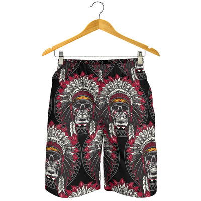 Native Indian Skull Mens Shorts