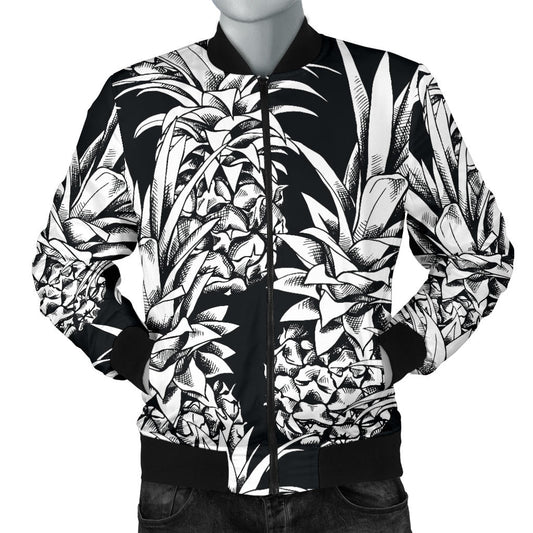 Pineapple Pattern Print Design PP08 Men Bomber Jacket