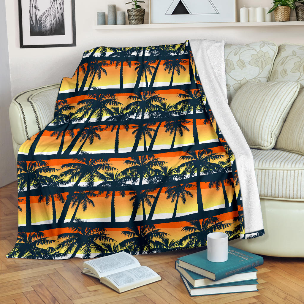 Palm Tree Pattern Print Design PT011 Fleece Blanket