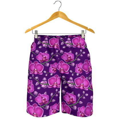 Orchid Purple Pattern Print Design OR02 Mens Shorts