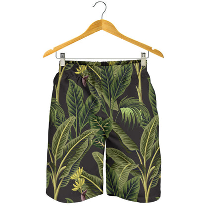 Banana Leaf Pattern Print Design BL04 Mens Shorts