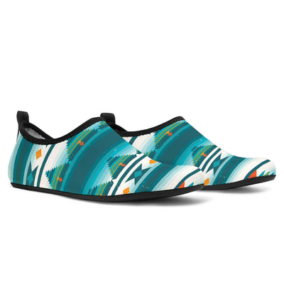 Blue Tribal Aztec Aqua Water Shoes