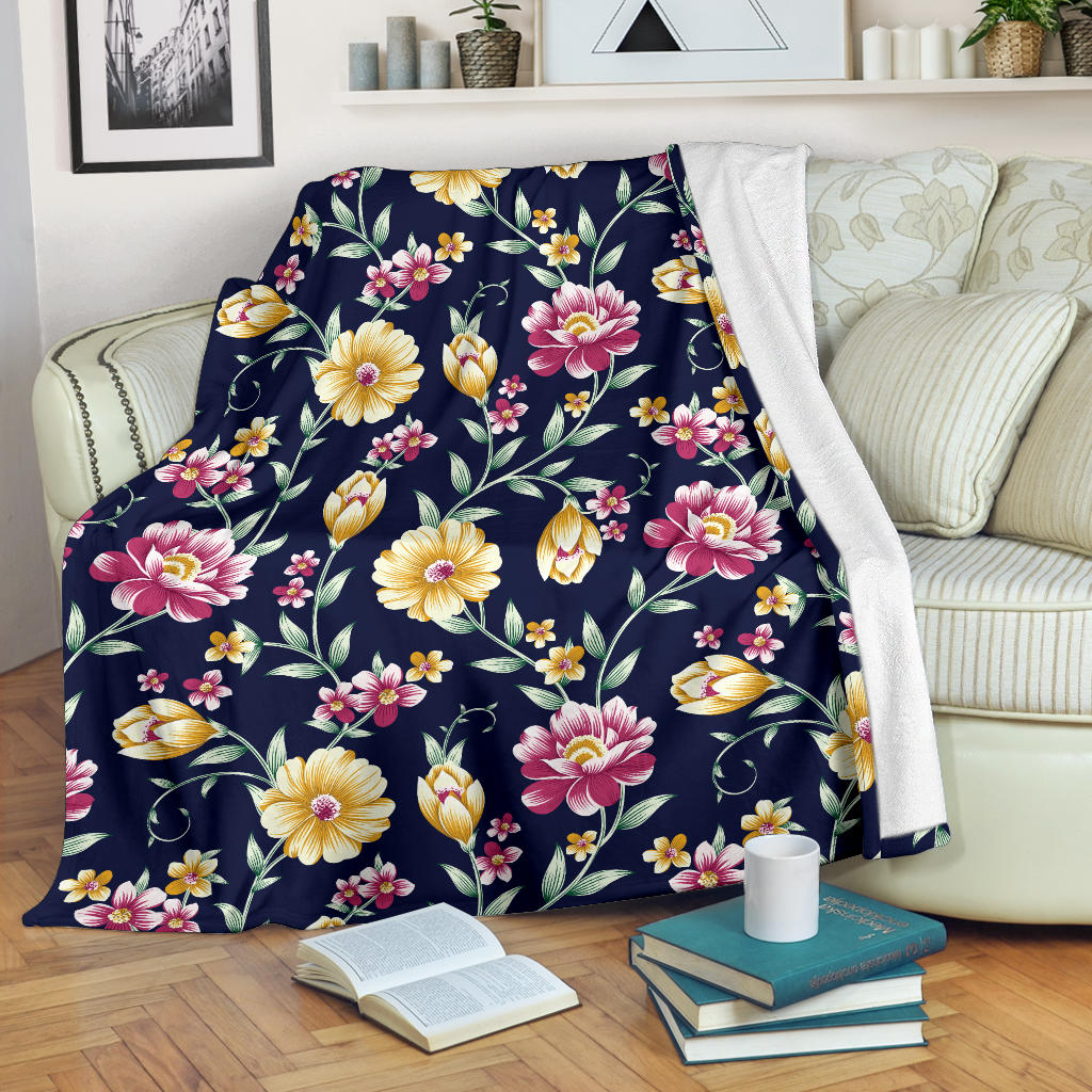 Gerberas Pattern Print Design GB03 Fleece Blanket