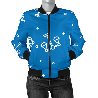 Libra Pattern Print Design 05 Women's Bomber Jacket