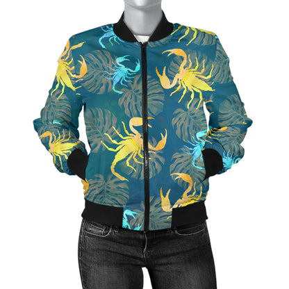 Scorpion Pattern Print Design 02 Women's Bomber Jacket
