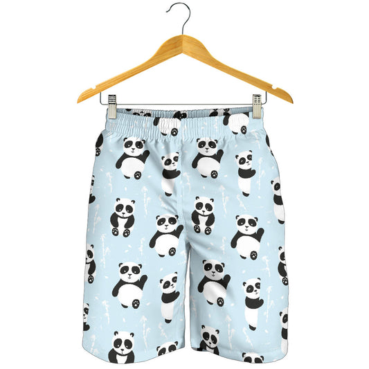 Panda Pattern Print Design A01 Mens Shorts