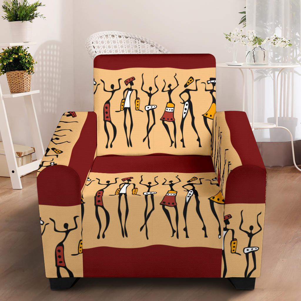 African People Armchair Slipcover
