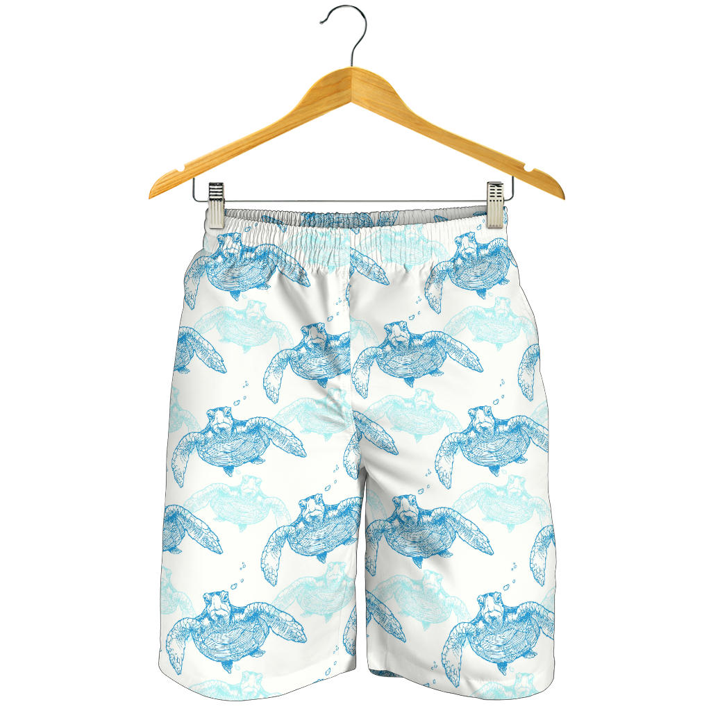 Sea Turtle Pattern Print Design T01 Mens Shorts