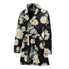 Daisy Pattern Print Design DS07 Women Bathrobe