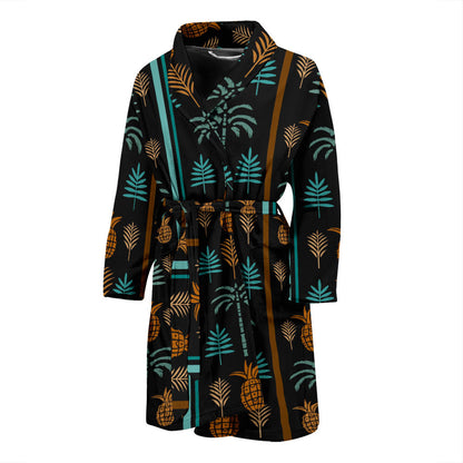 Hawaiian Themed Pattern Print Design H023 Men Bathrobe