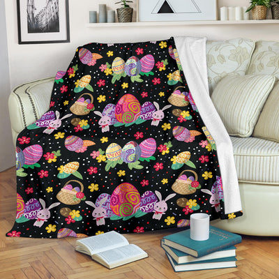 Easter Eggs Pattern Print Design RB06 Fleece Blanket