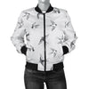 Swallow Bird Pattern Print Design 04 Women's Bomber Jacket