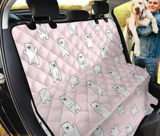 Polar Bear Pattern Print Design PB09 Rear Dog  Seat Cover