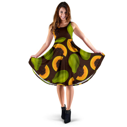 Papaya Pattern Print Design PP04 Midi Dress