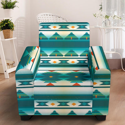 Blue Tribal Aztec Armchair Slipcover