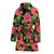 Red Hibiscus Pattern Print Design HB07 Women Bathrobe