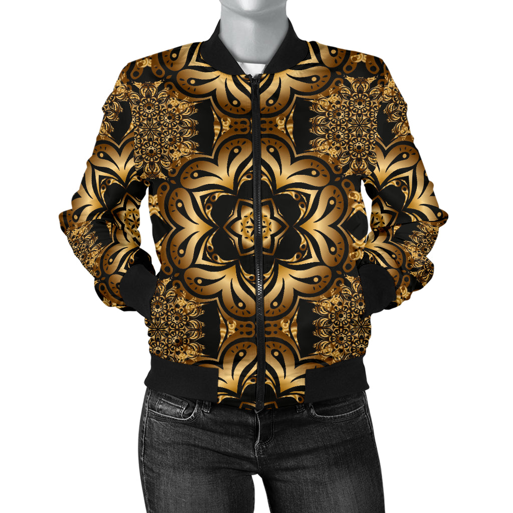 Celtic Pattern Print Design 07 Women's Bomber Jacket