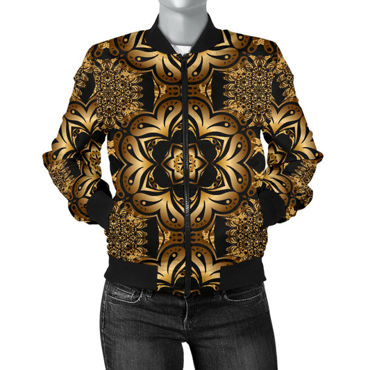 Celtic Pattern Print Design 07 Women's Bomber Jacket