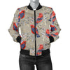 Birds Pattern Print Design 05 Women's Bomber Jacket