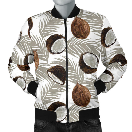 Coconut Pattern Print Design CN03 Men Bomber Jacket