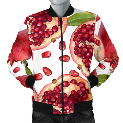 Pomegranate Pattern Print Design PG03 Men Bomber Jacket