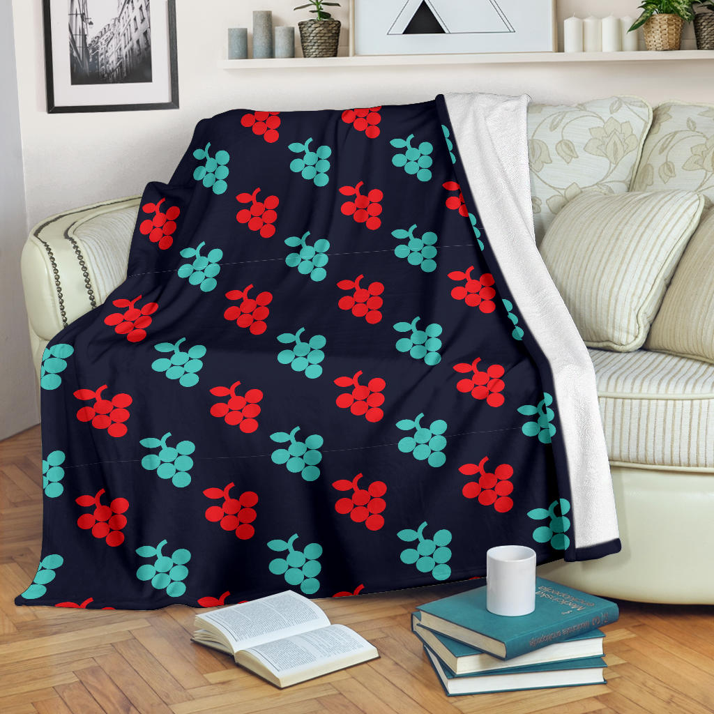 Grape Pattern Print Design GP07 Fleece Blanket