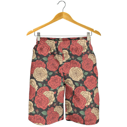Camellia Pattern Print Design CM01 Mens Shorts