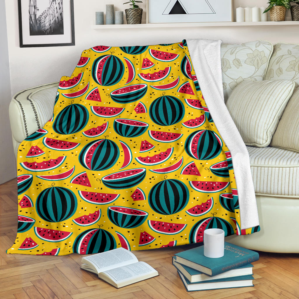 Watermelon Pattern Print Design WM02 Fleece Blanket