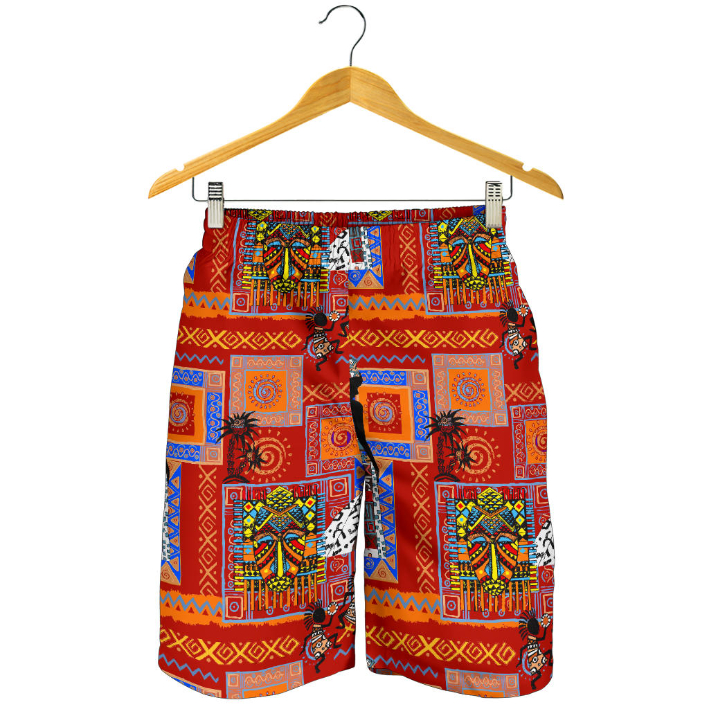 African Print Pattern Mens Shorts