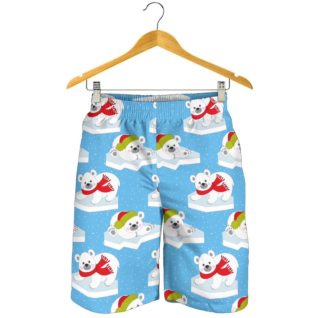 Polar Bear Pattern Print Design PB06 Mens Shorts