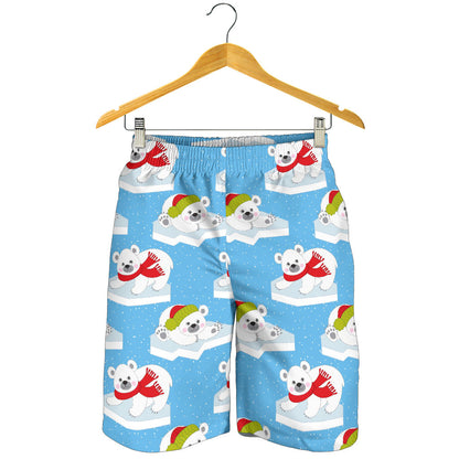 Polar Bear Pattern Print Design PB06 Mens Shorts