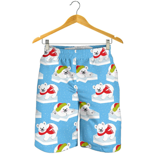 Polar Bear Pattern Print Design PB06 Mens Shorts