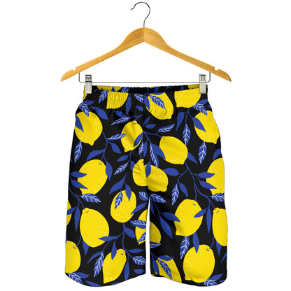 Lemon Pattern Print Design LM01 Mens Shorts