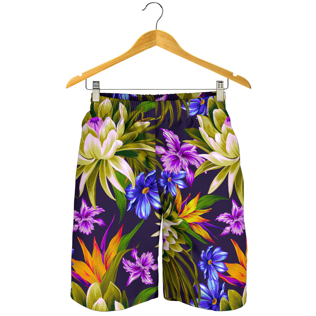 Water Lily Pattern Print Design WL08 Mens Shorts