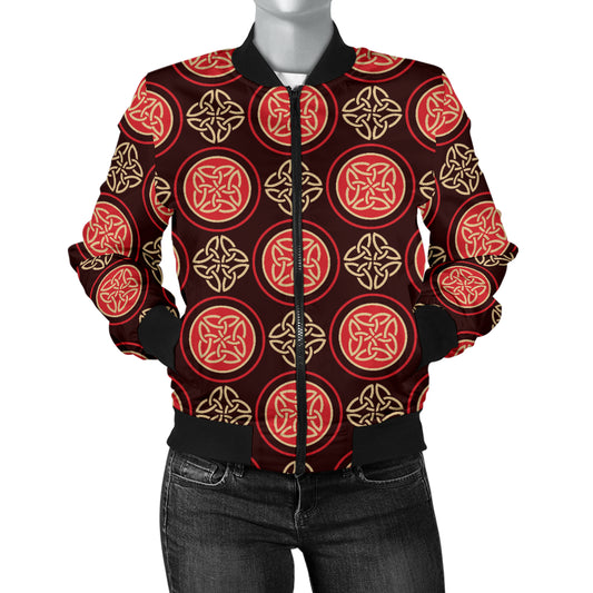 Celtic Pattern Print Design 02 Women's Bomber Jacket