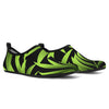 Green Neon Tropical Palm Leaves Aqua Water Shoes