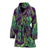 Palm Leaves Pattern Print Design PL03 Women Bathrobe